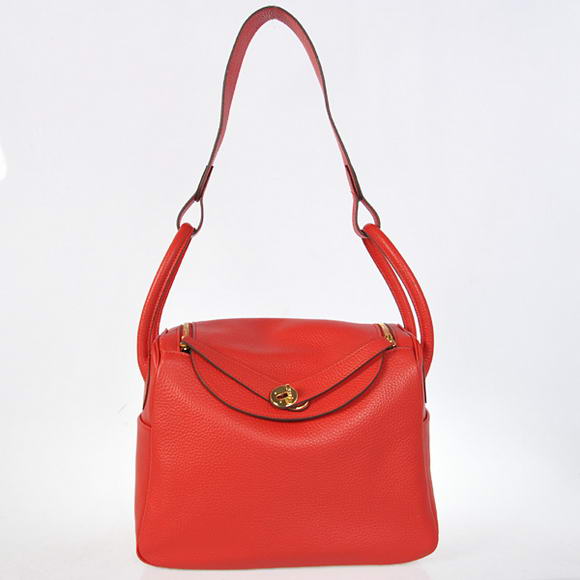 H1057 Hermes Lindy 30CM Havanne Borse 1057 Red pelle dorata